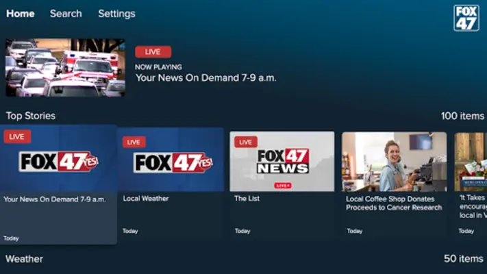 FOX 47 android App screenshot 1